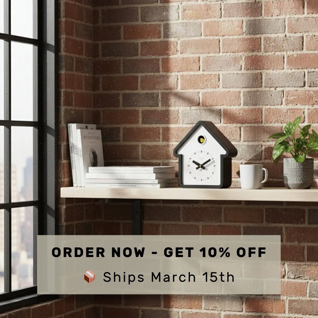 Pre-Order - House White Cuckoo Clock