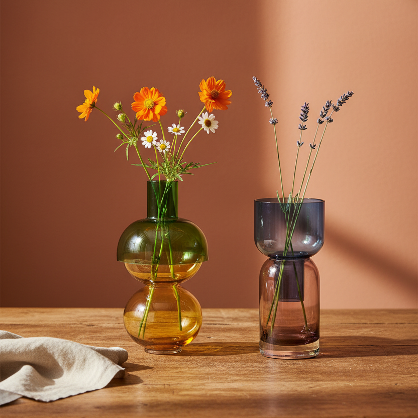Fusion Reversible Glass Vase Set – Lemon Small