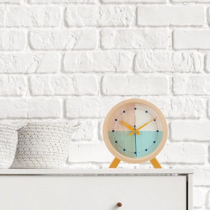 Wood Turquoise - Desk Clock -  Alarm Clocks - Cloudnola 