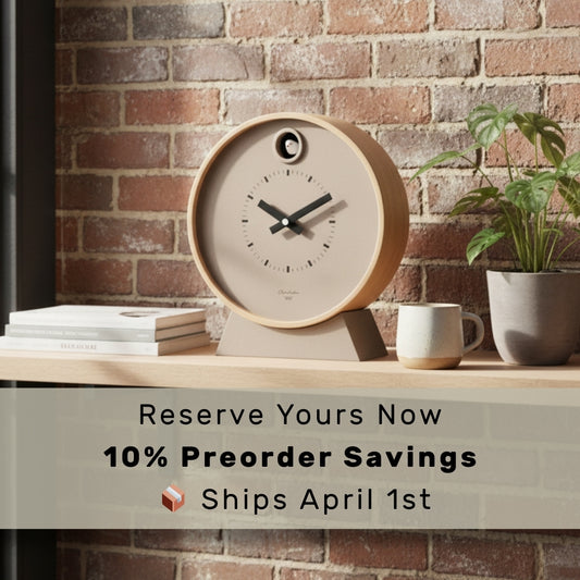 Preorder - Dot Taupe Cuckoo Clock