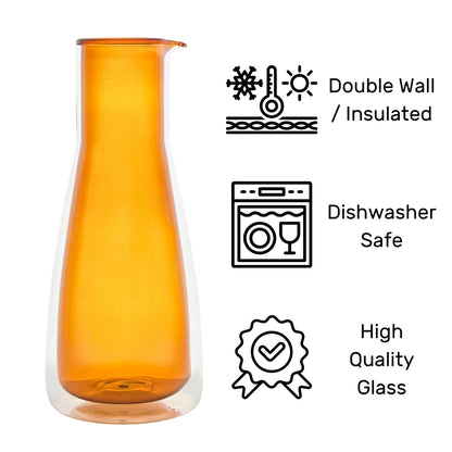 Rocks Carafe Orange – Double-Wall - (1000ml) - Carafe