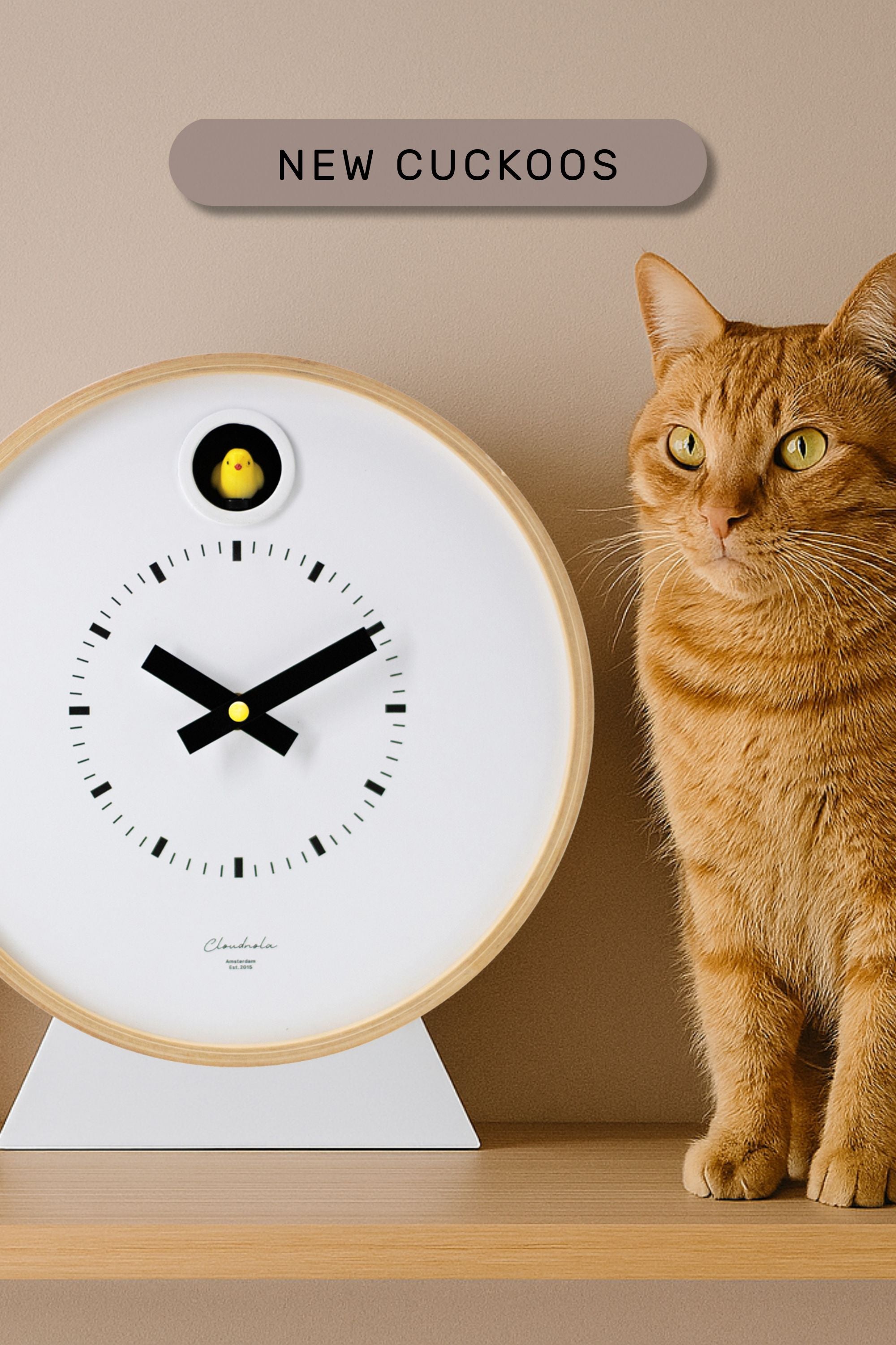 Station Clock Brown (CLOUDNOLA)送料無料 Cloudnola - Functional Art - Modern Decor