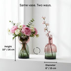 Flip Reversible Glass Vase – Gray & Pink Large