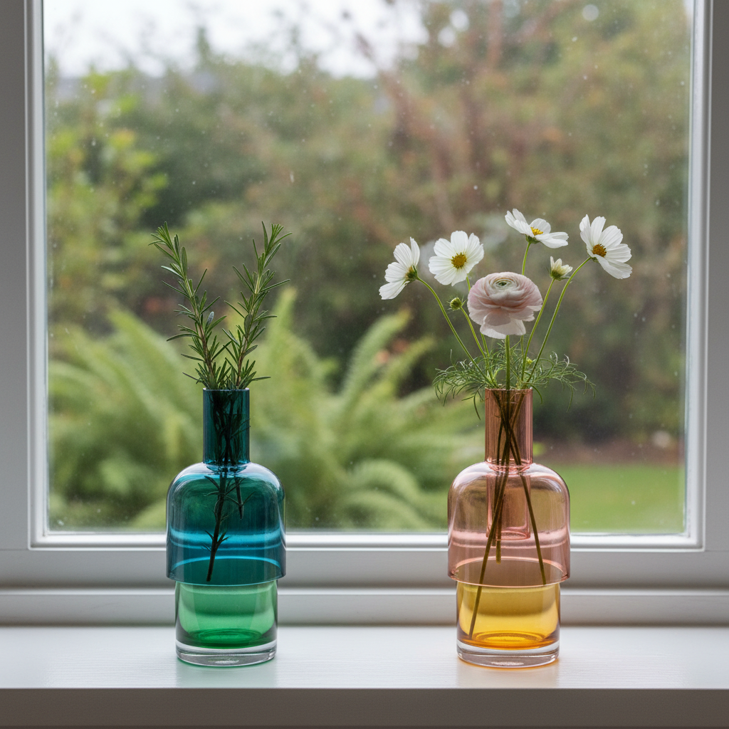 Fusion Flip Reversible Glass Vase Set – Small