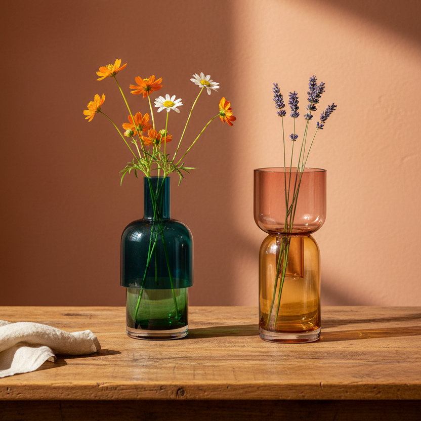 Fusion Flip Reversible Glass Vase Set – Small