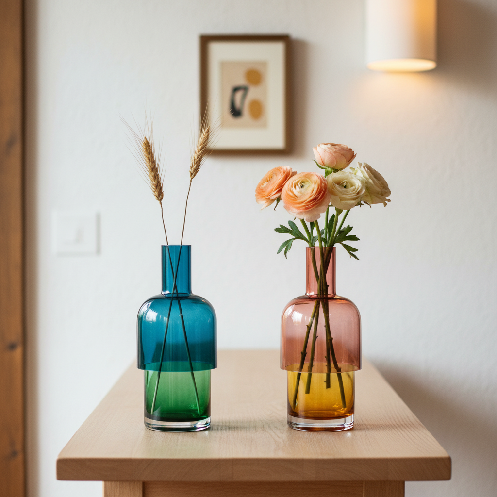 Fusion Flip Reversible Glass Vase Set – Small