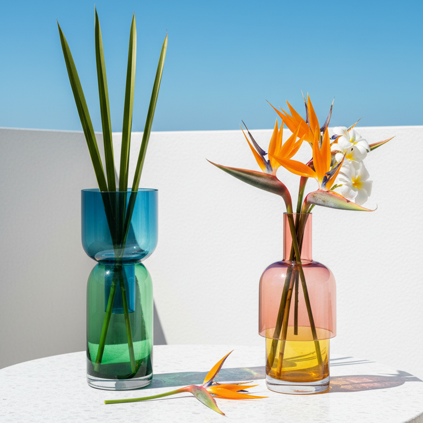 Fusion Flip Reversible Glass Vase Set – Small