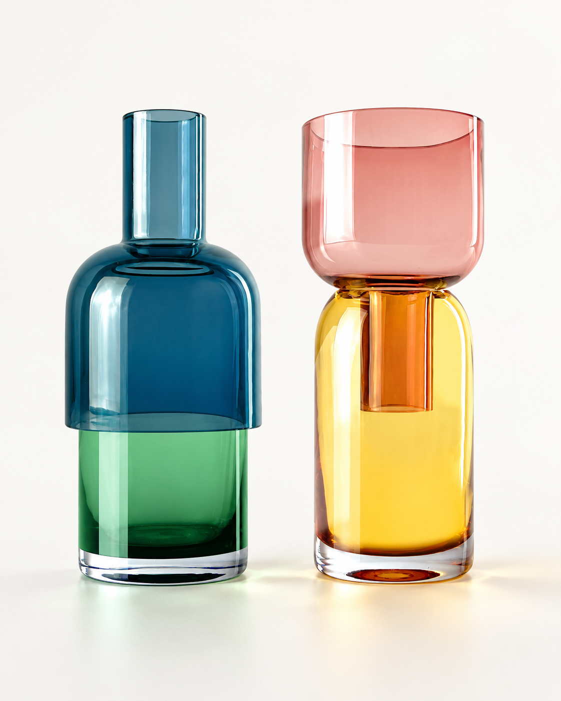 Fusion Flip Reversible Glass Vase Set