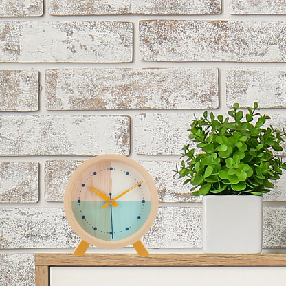 Wood Turquoise - Desk Clock -  Alarm Clocks - Cloudnola 