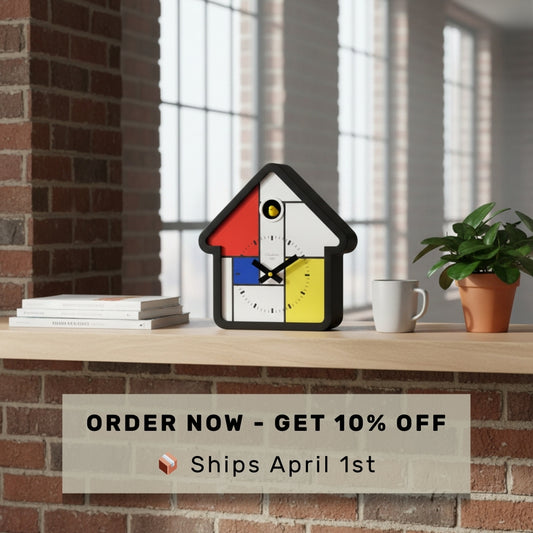 Pre-Order - Mondrian Cuckoo Clock