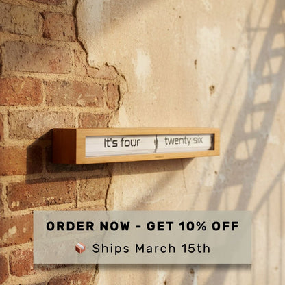 Pre-Order - Texttime 2.0 Bamboo Text Flip Clock