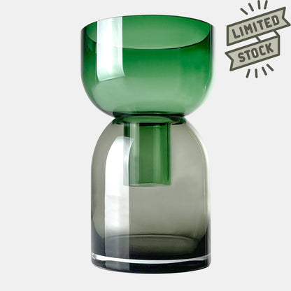 Flip Med Green & Gray - Vase