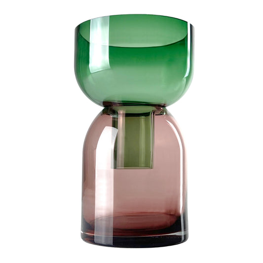 Flip Med Green & Pink - Vase