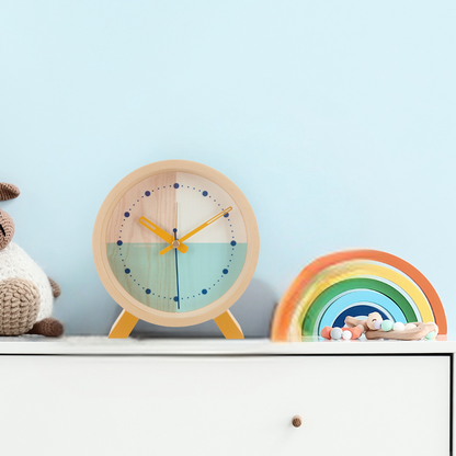 Wood Turquoise - Desk Clock -  Alarm Clocks - Cloudnola 