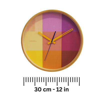 Riso Magenta & Yellow Wood - Clock