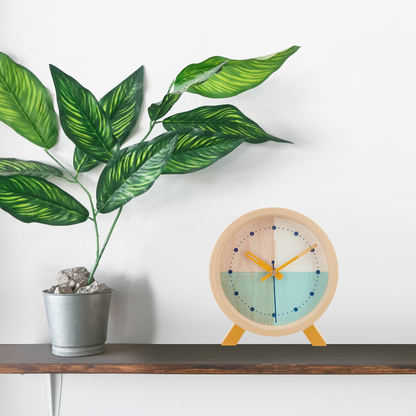 Wood Turquoise - Desk Clock -  Alarm Clocks - Cloudnola 