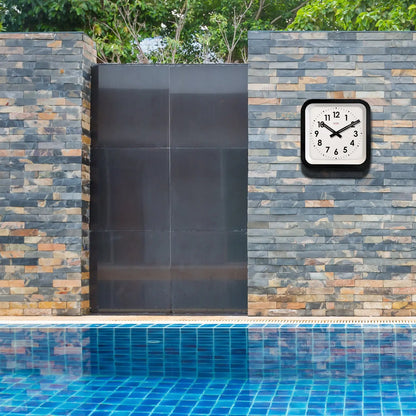 Big Railway Black Indoor/Outdoor Clock Cloudnola