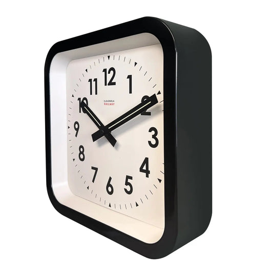Big Railway Black Indoor/Outdoor Clock Cloudnola