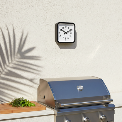 Big Railway Black Square Kitchen Wall Clock