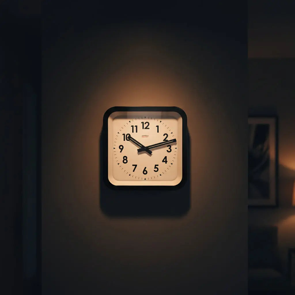 Square Clock Black 14 in / 36 cm - Indoor Outdoor Use | Cloudnola