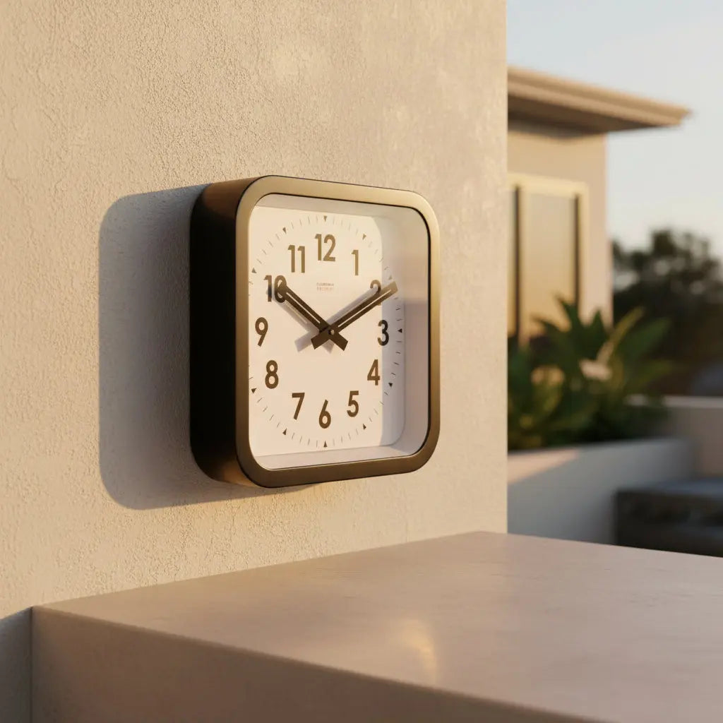 Station Clock Brown (CLOUDNOLA)送料無料 Garden Clock – Factory Outdoor XL Black – Clock | Cloudnola