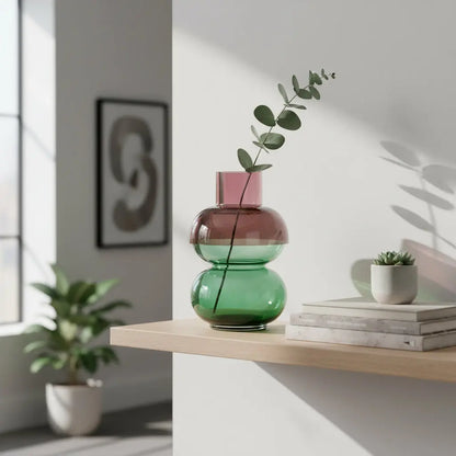 Bubble Large Pink & Green Vase Cloudnola