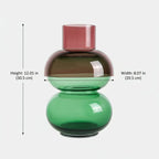 Bubble Large Pink & Green Vase Cloudnola