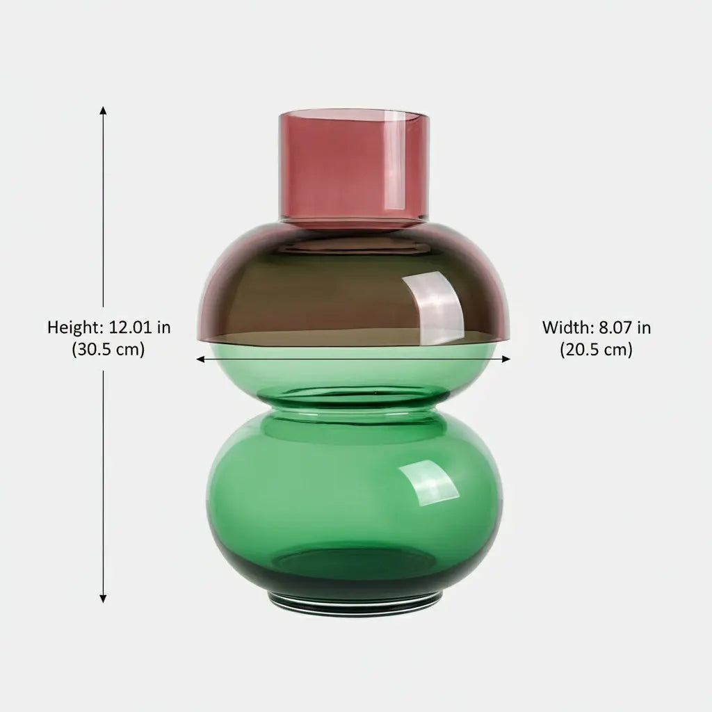 Bubble Large Pink & Green Vase Cloudnola