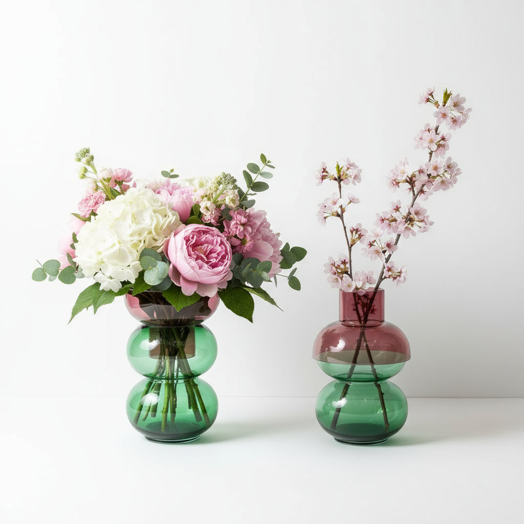 Bubble Large Pink & Green - Vase Cloudnola