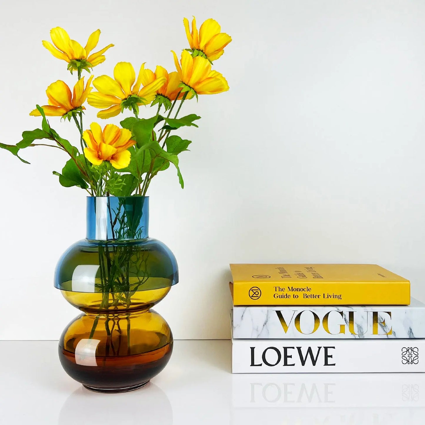 Bubble Med Blue & Yellow - Vase Cloudnola
