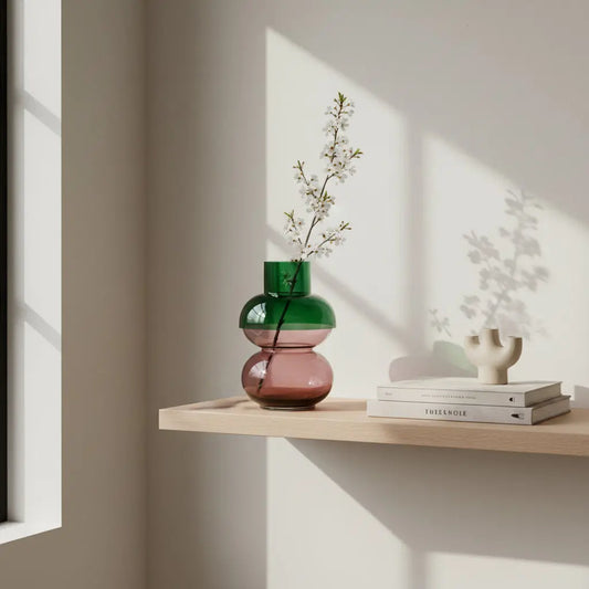Bubble Med Green & Pink Vase Cloudnola