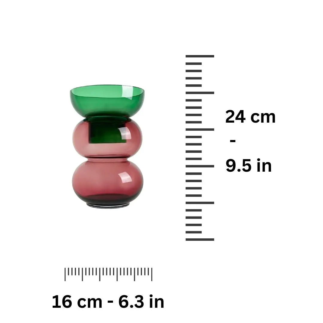 Bubble Med Green & Pink - Vase Cloudnola