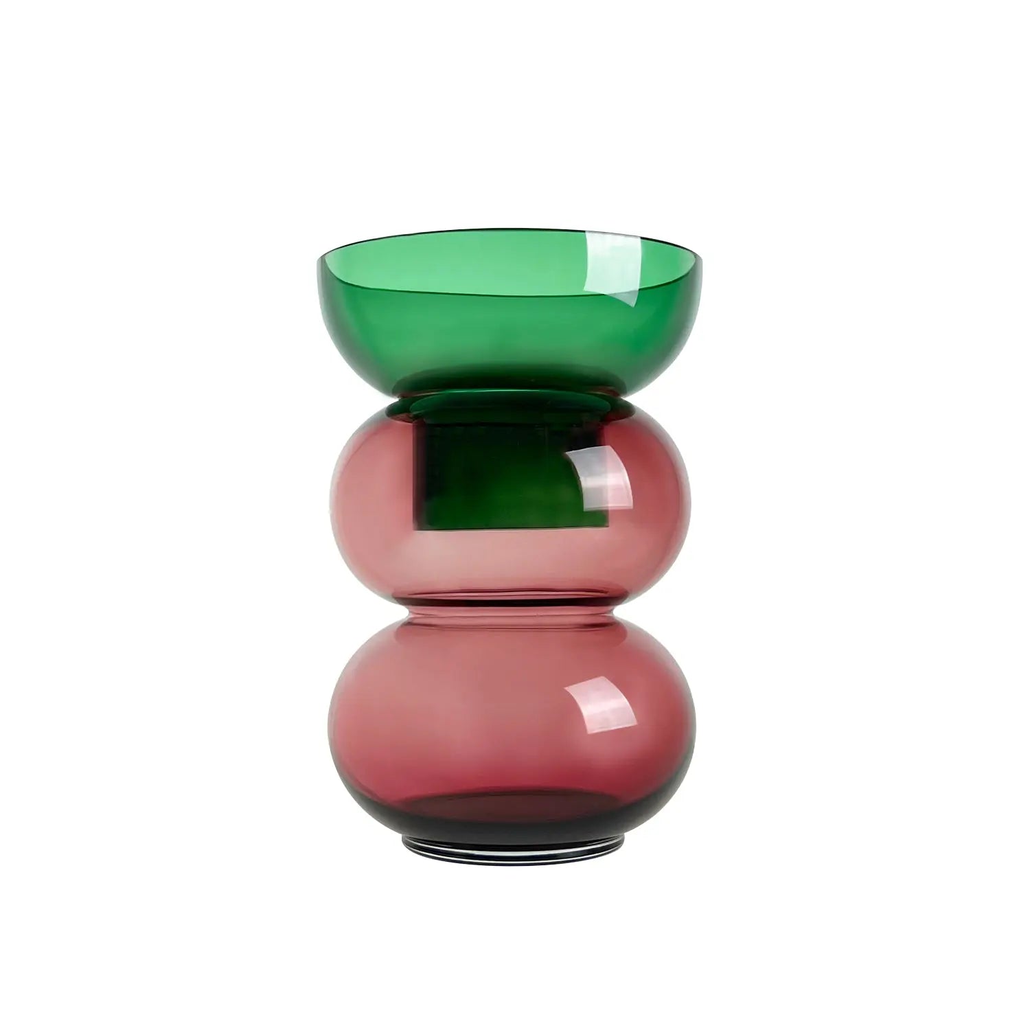 Bubble Med Green & Pink - Vase Cloudnola