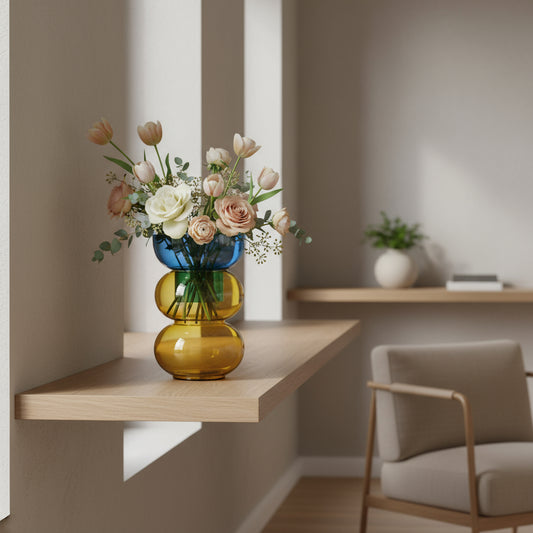 Bubble XL Blue & Yellow Vase Cloudnola