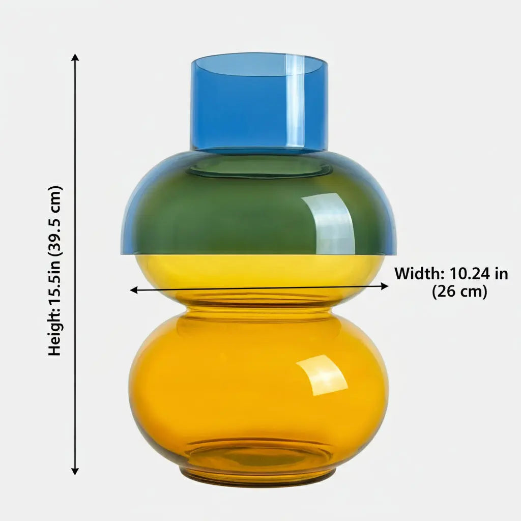 Bubble XL Blue & Yellow Vase Cloudnola