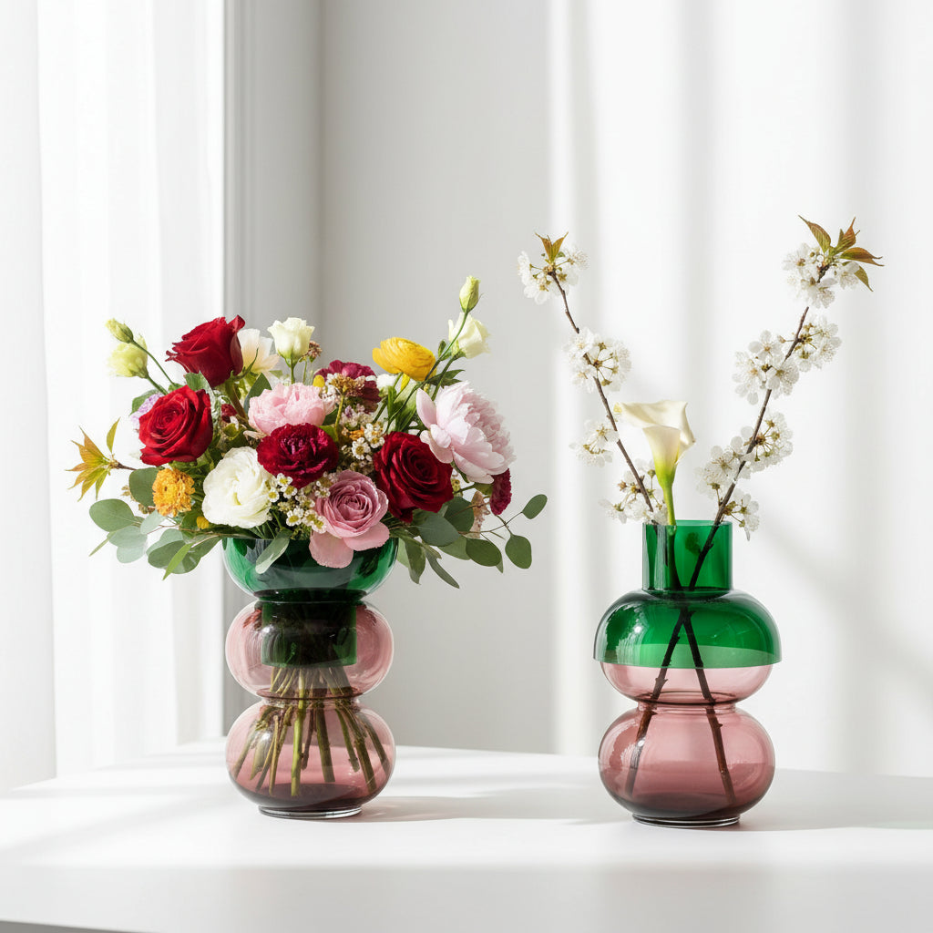 Bubble XL Green & Pink - Vase Cloudnola