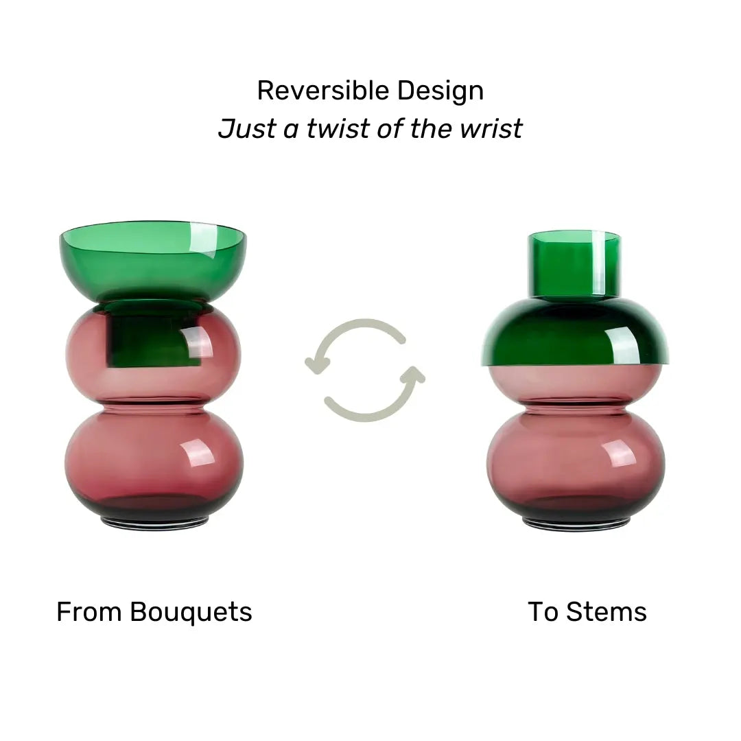 Bubble XL Green & Pink - Vase Cloudnola
