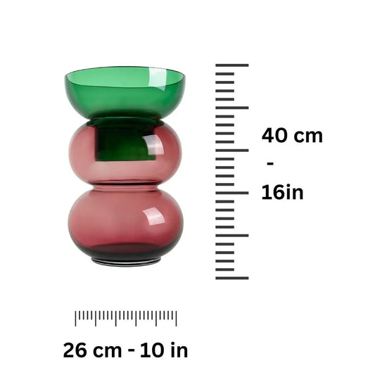 Bubble XL Green & Pink - Vase Cloudnola