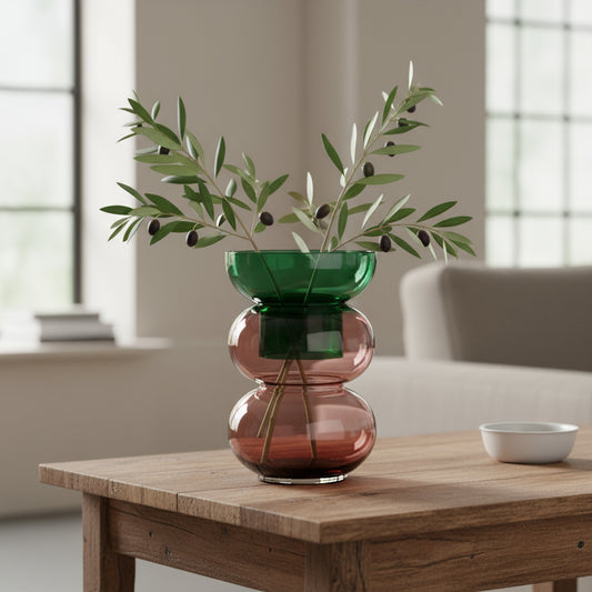 Bubble XL Green & Pink - Vase Cloudnola