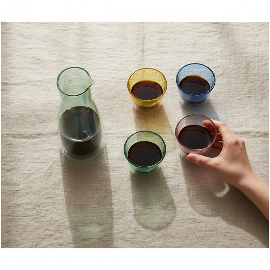 Carafe with Cups – MoMA Select Mint Carafe & Color Glass Set Cloudnola