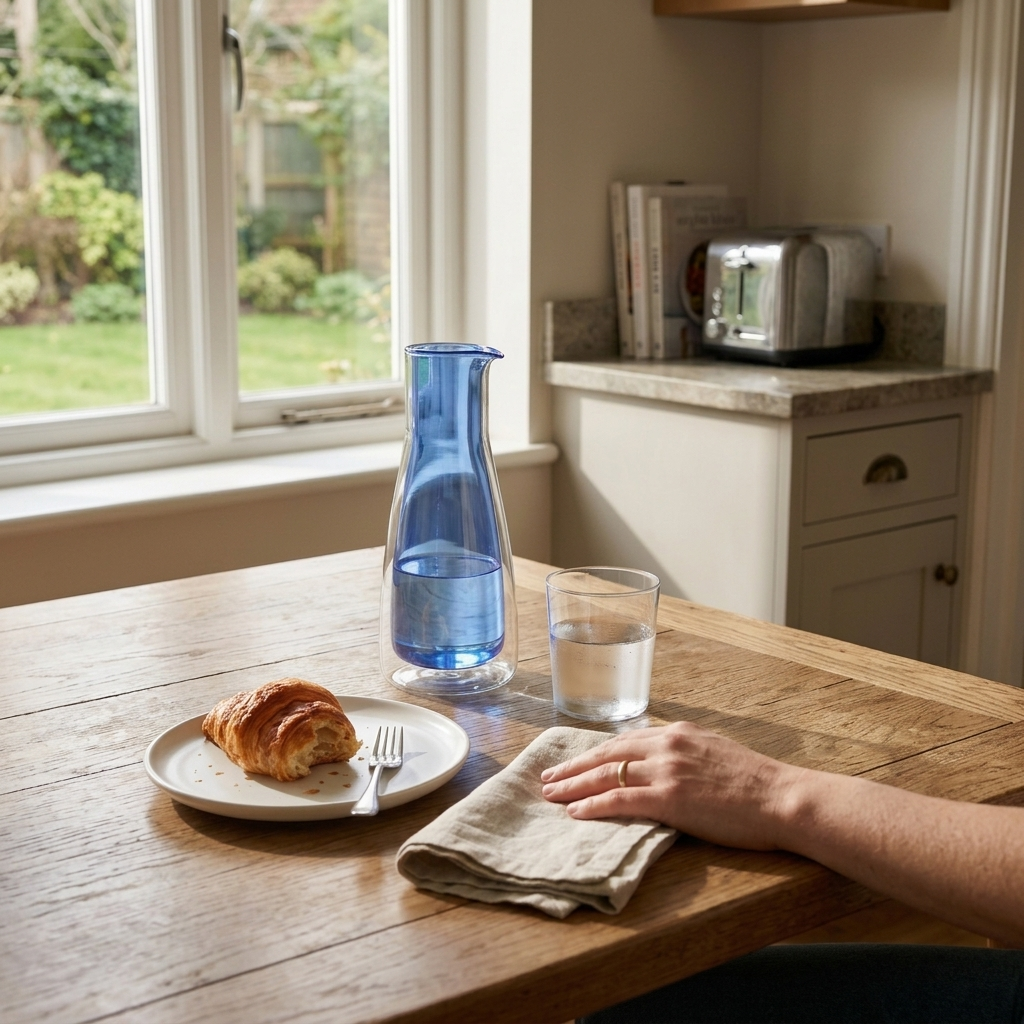 Blue Glass Carafe – Rocks Carafe Blue (1000ml) – Double-Wall