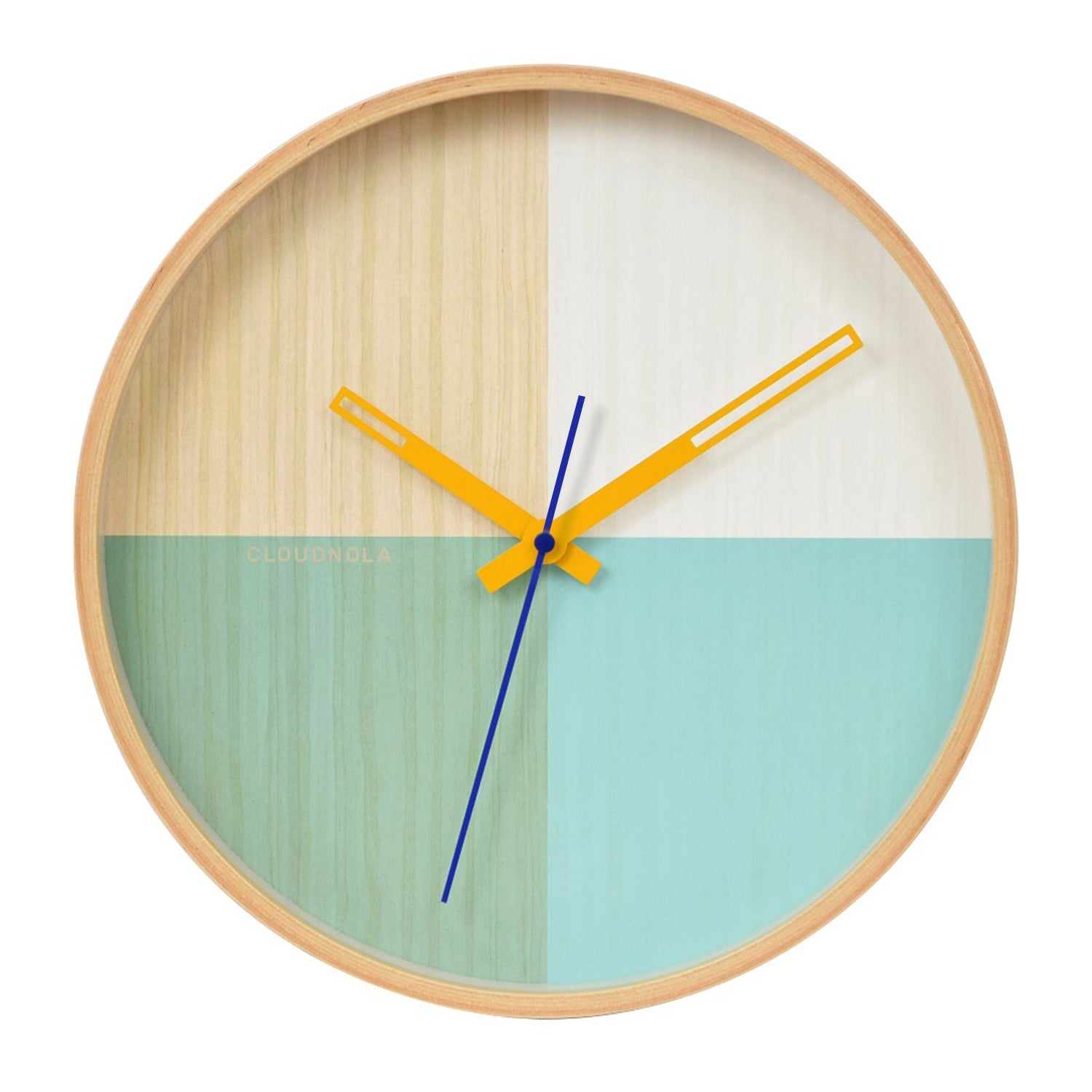 Turquoise Wood - Clock -  Wall Clocks - Cloudnola 