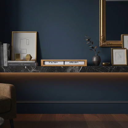 Pre-Order - Texttime 2.0 Bamboo Text Flip Clock