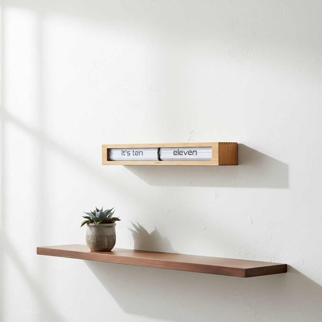 Pre-Order - Texttime 2.0 Bamboo Text Flip Clock