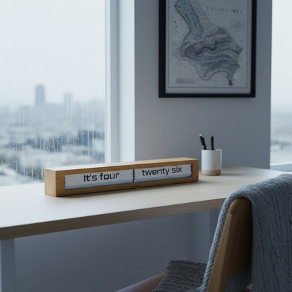 Pre-Order - Texttime 2.0 Bamboo Text Flip Clock