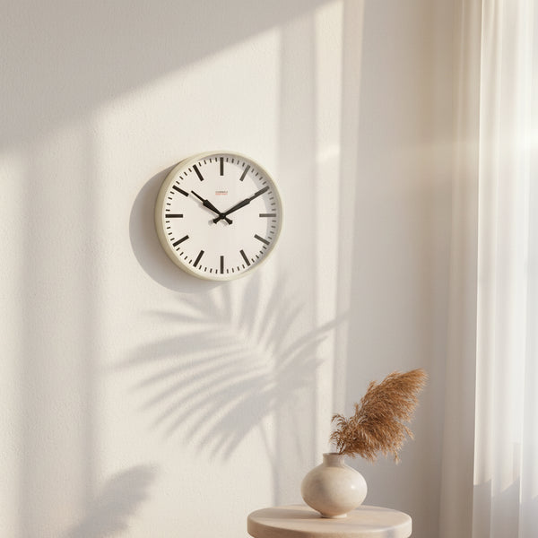 White Wall Clock – Factory White XL – Wall Clock | Cloudnola