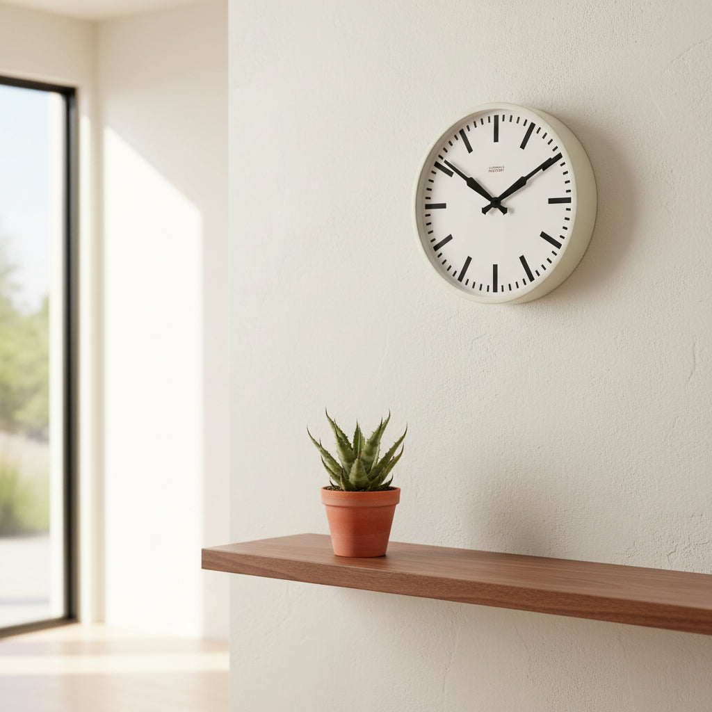 Factory White XL Clock