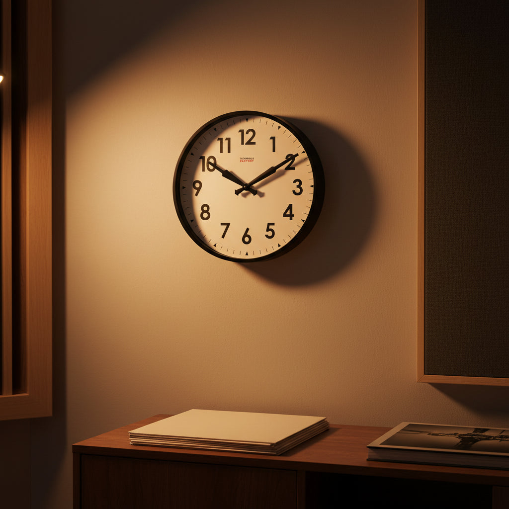 Factory Black XL Clock