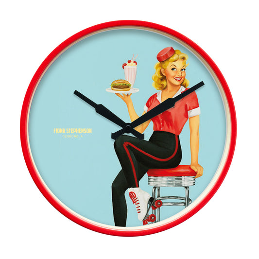 Pin-Up | Miss Diner-Mite | Wall Clock | Fiona Stephenson | Collaboration | Limited Edition