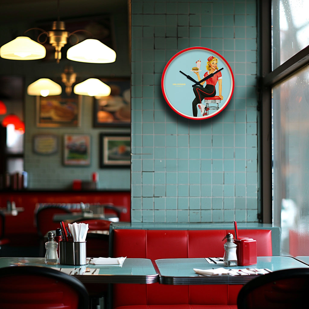 Pin-Up | Miss Diner-Mite | Wall Clock | Fiona Stephenson | Collaboration | Limited Edition